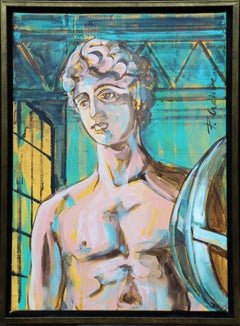 L'uomo e le macchine #4  Paula Craioveanu olio/tela Neo Mitologia FRAMMATO