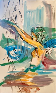Ninfa NAIAD  cuadro original de Paula Craioveanu 39x23in