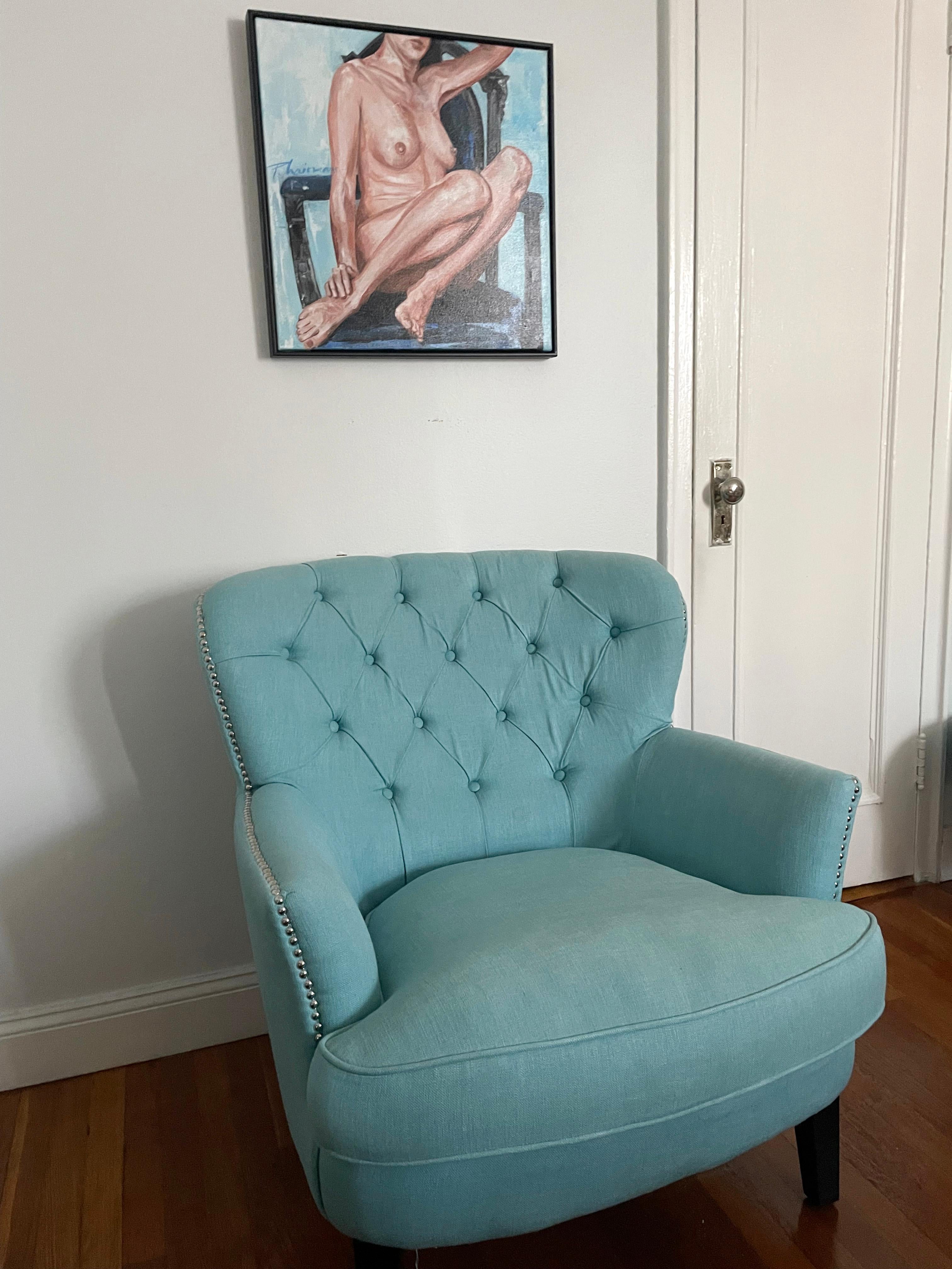 NUDE on ARMCHAIR di Paula Craioveanu Sguardo femminile FRAMMATO in vendita 6