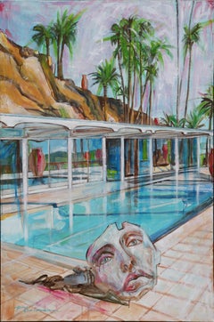 VIEJO MUNDO NUEVO MUNDO - gran cuadro original de Paula Craioveanu 59x39in