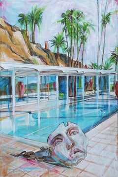 VIEJO MUNDO NUEVO MUNDO - gran cuadro original de Paula Craioveanu 59x39in