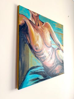 Reclining Female Nude original painting by Paula Craioveanu in New York
