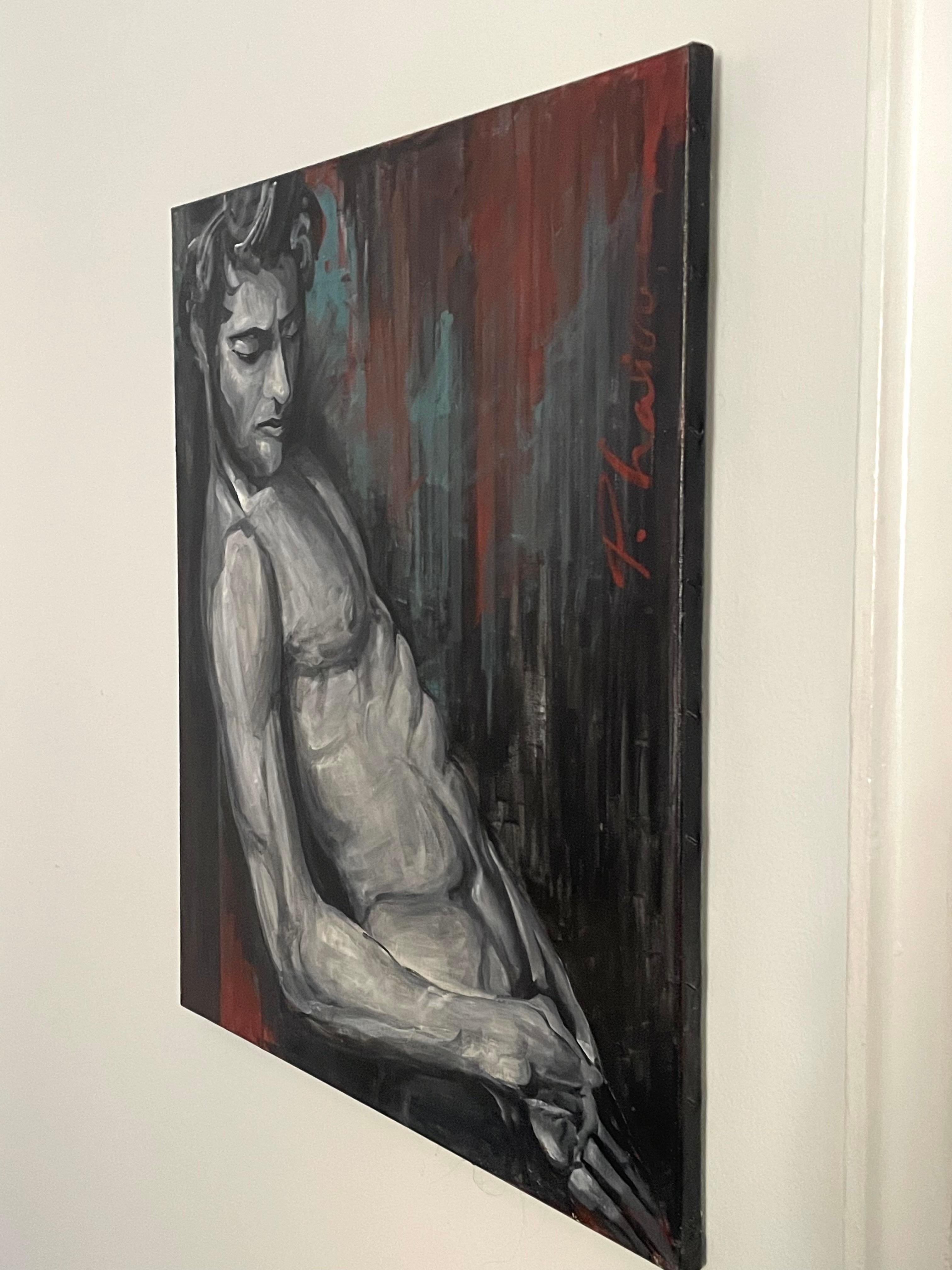 Nudo maschile reclinato -  di Paula Craioveanu - Serie 