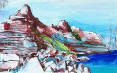 RED SHORE 2 - original painting by Paula Craioveanu Landscape