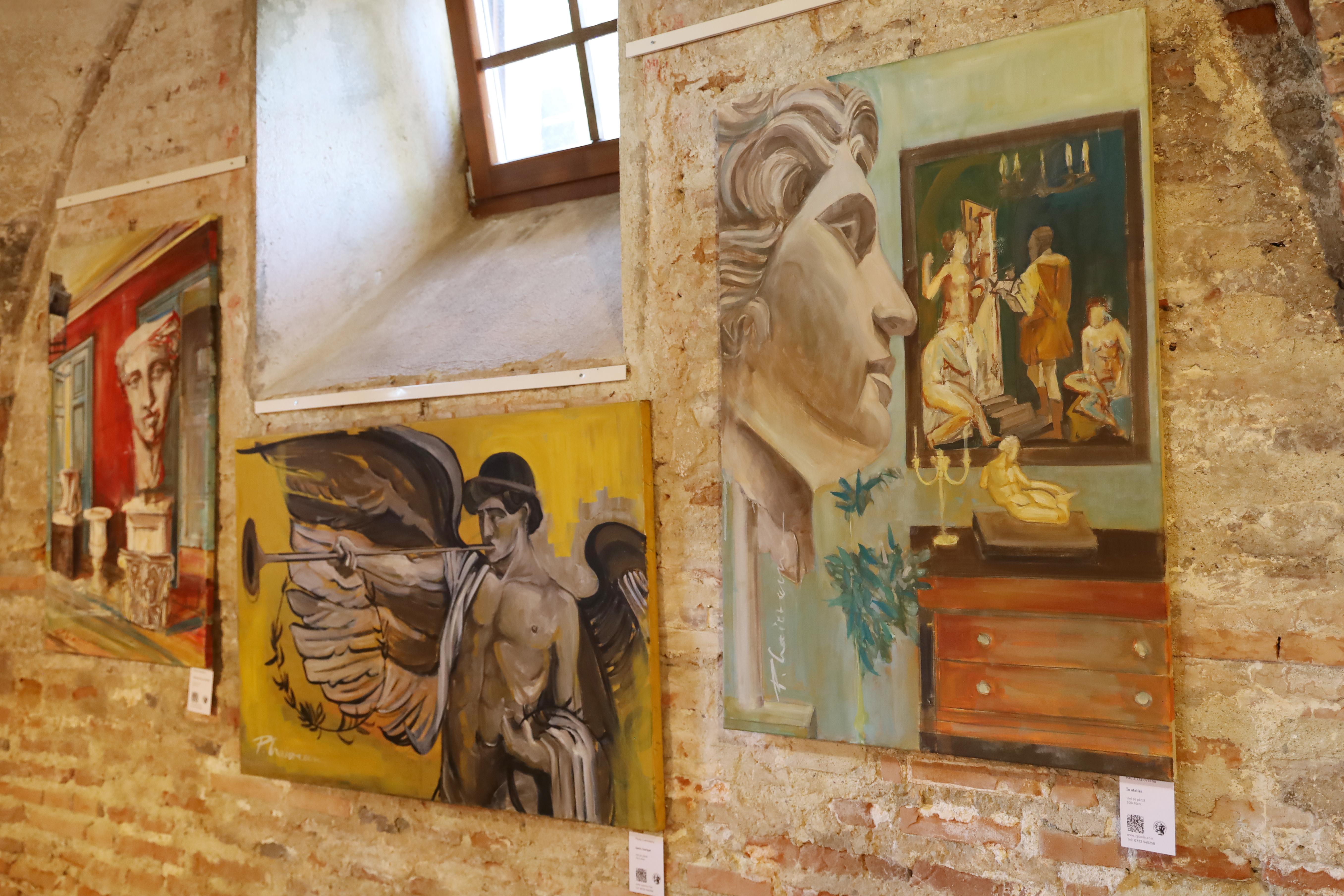 Originalgemälde „The Painter's Studio“ von Paula Craioveanu, Öl auf Leinwand, gerahmt im Angebot 2