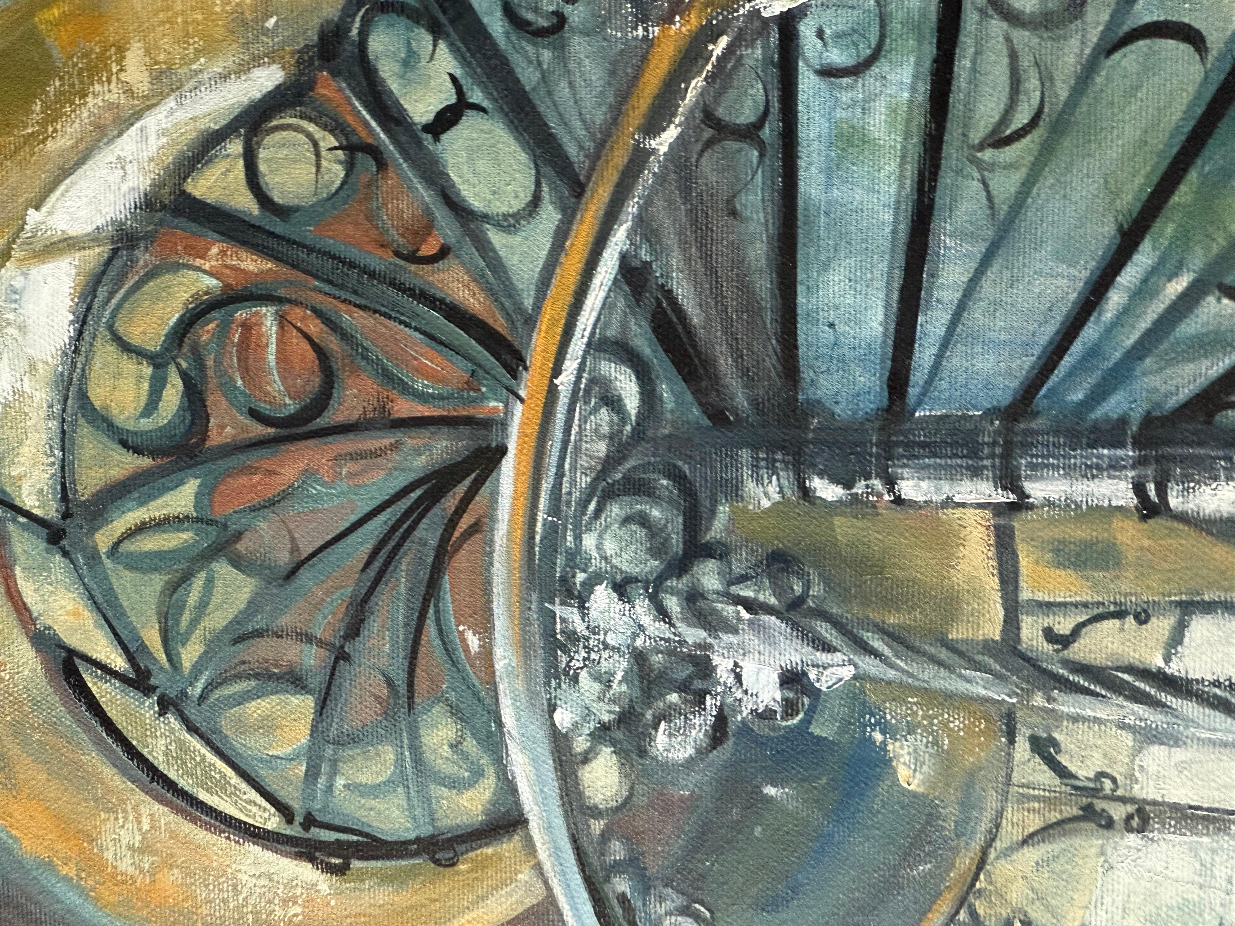 THE TOWER – originales großes Ölgemälde Paula Craioveanu  55x40in im Angebot 9
