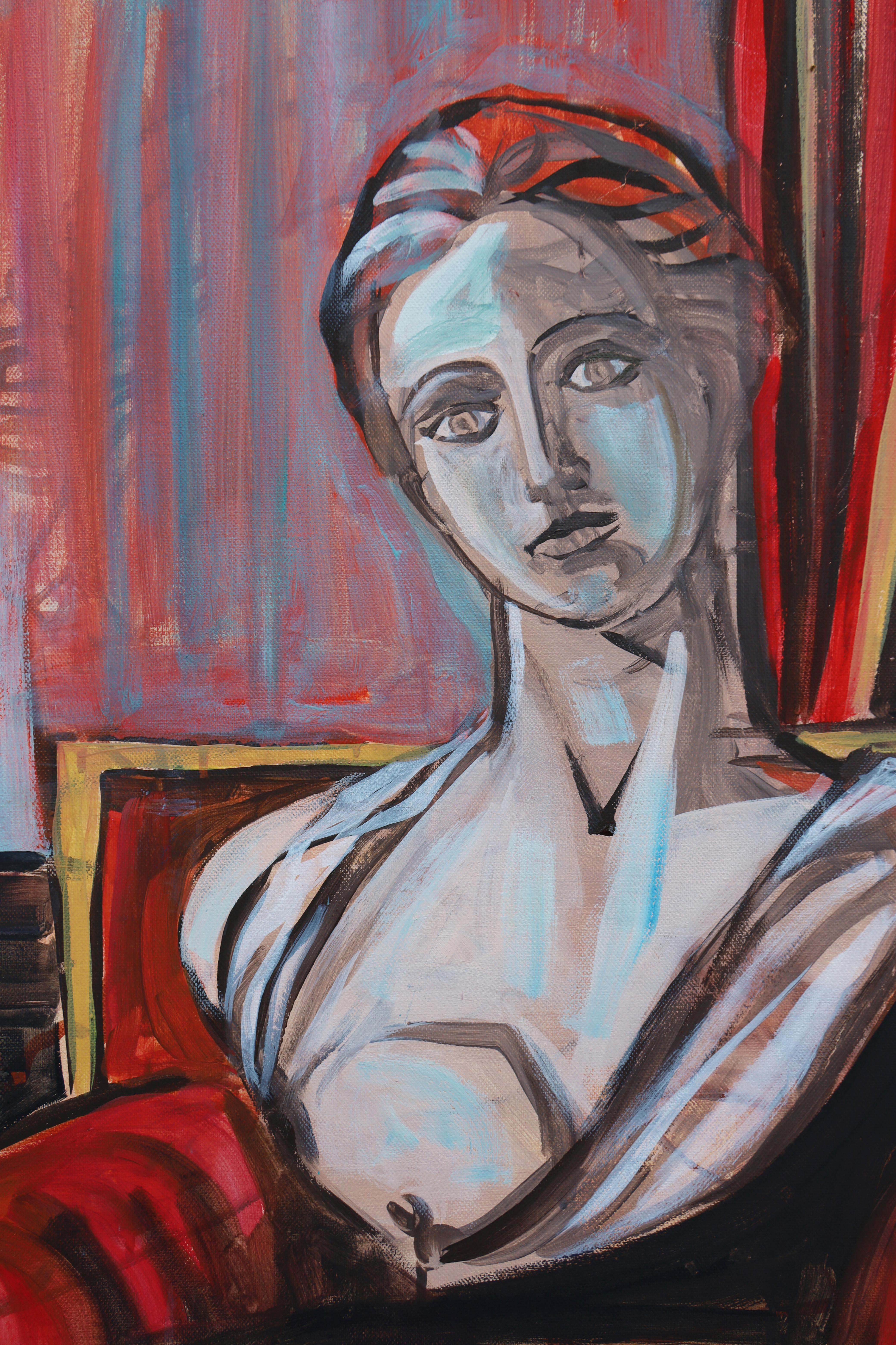 FADING INTO STONE 1 peinture surréaliste originale à l'huile/toile Paula Craioveanu en vente 1