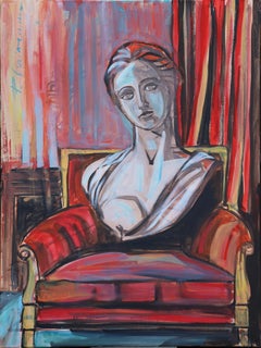 FADING INTO STONE 1 dipinto surreale originale olio/tela Paula Craioveanu
