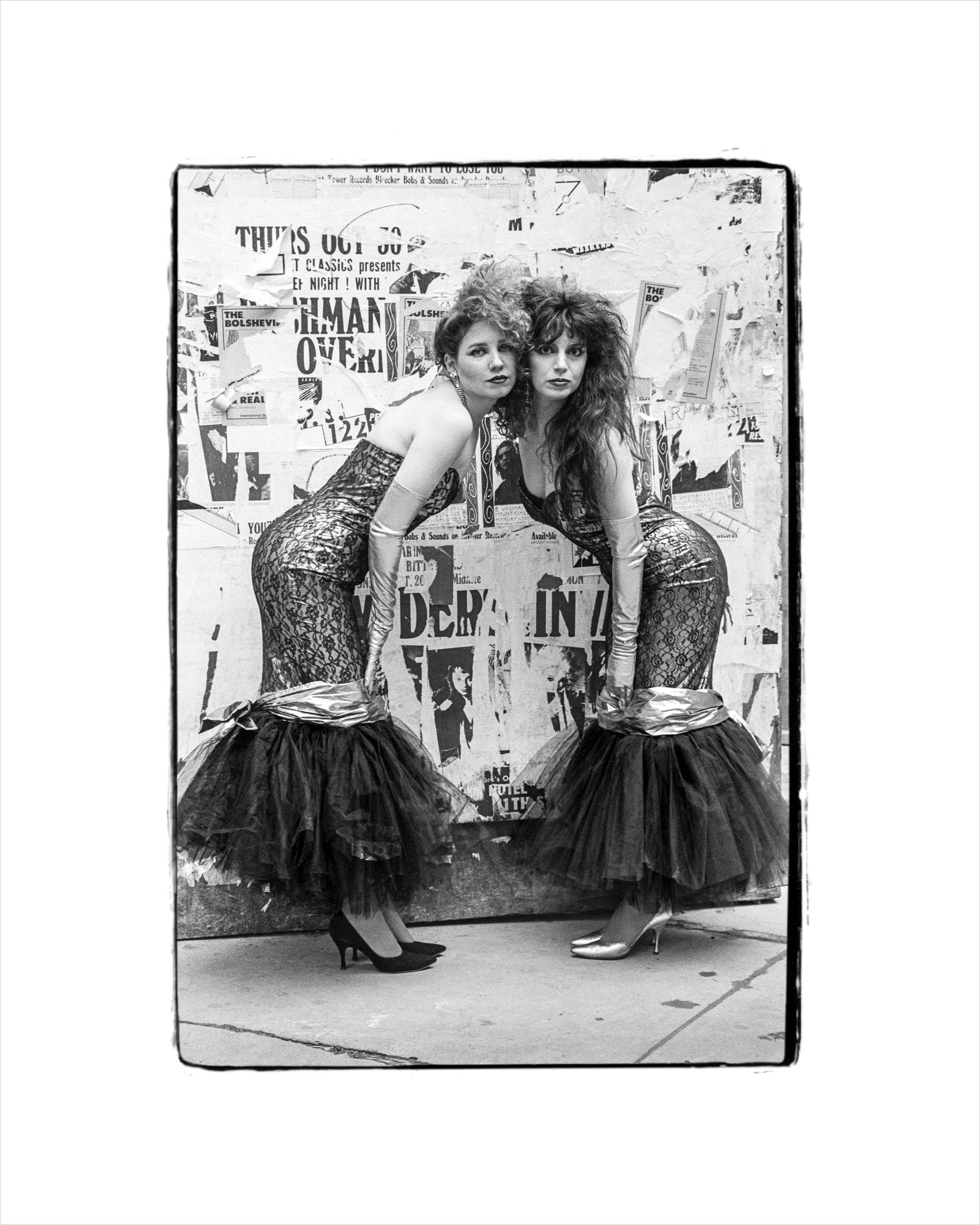 Paula Gately Tillman Black and White Photograph - Tish and Snooky, Founders of Manic Panic, St. Mark's Place, New York City