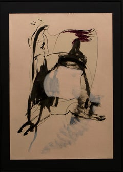 Forma 5 - peinture, papier, contemporaine, jeune artiste, Allemagne, couleurs sourdes