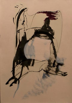 Forma 5 - painting, paper, contemporary, young artist, German, muted colours