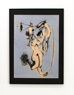 Forma 6 - peinture, papier, contemporaine, jeune artiste, allemande, couleurs sourdes