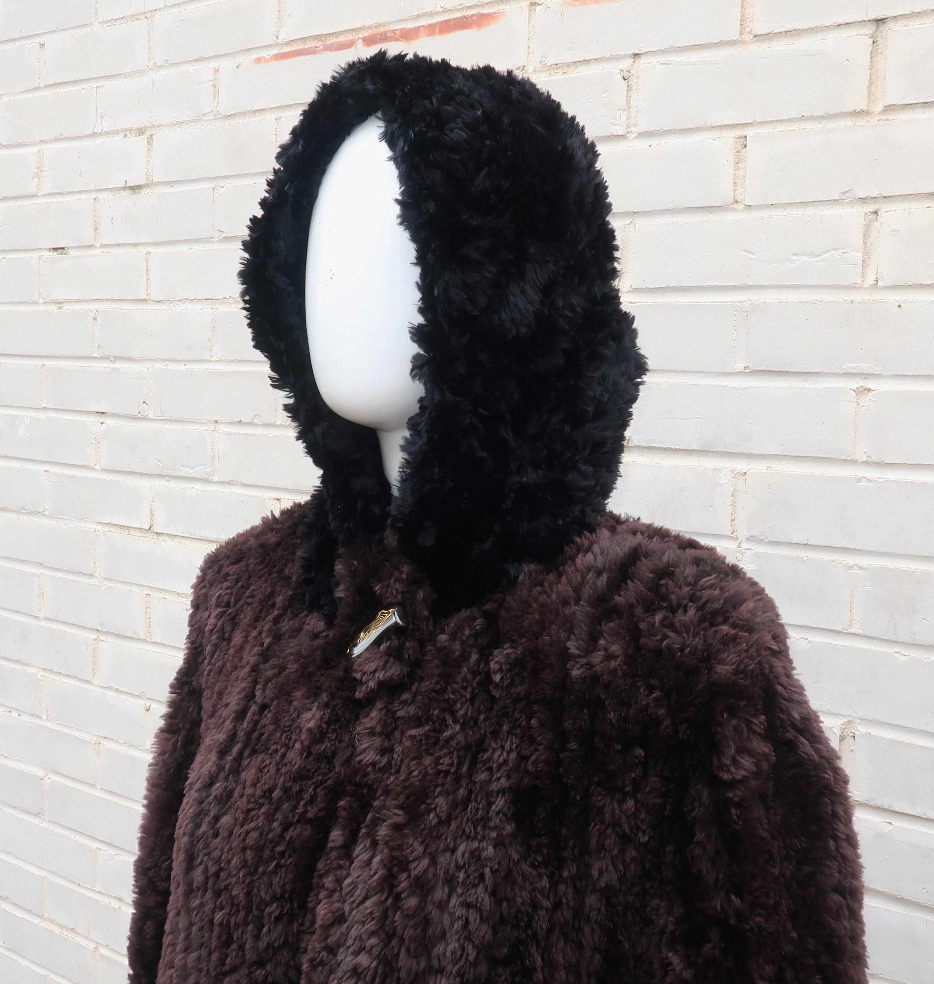 Paula Lishman Beaver Fur Knit Hooded Coat 4