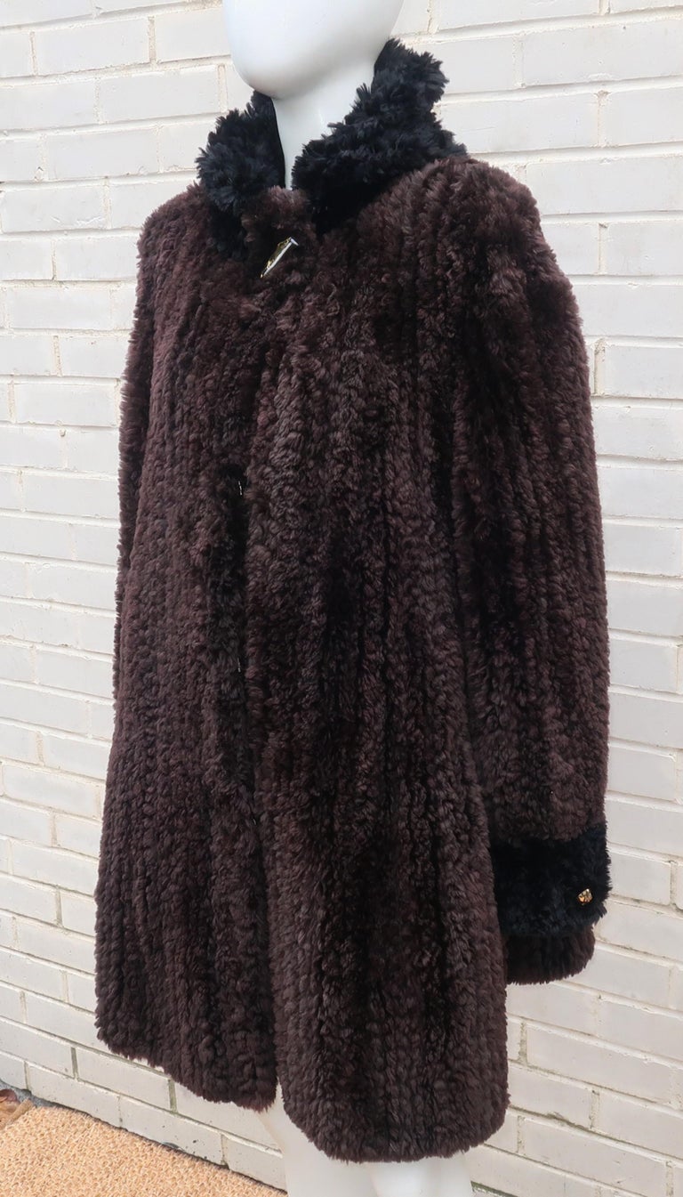 Paula Lishman Beaver Fur Knit Hooded Coat at 1stDibs paula lishman