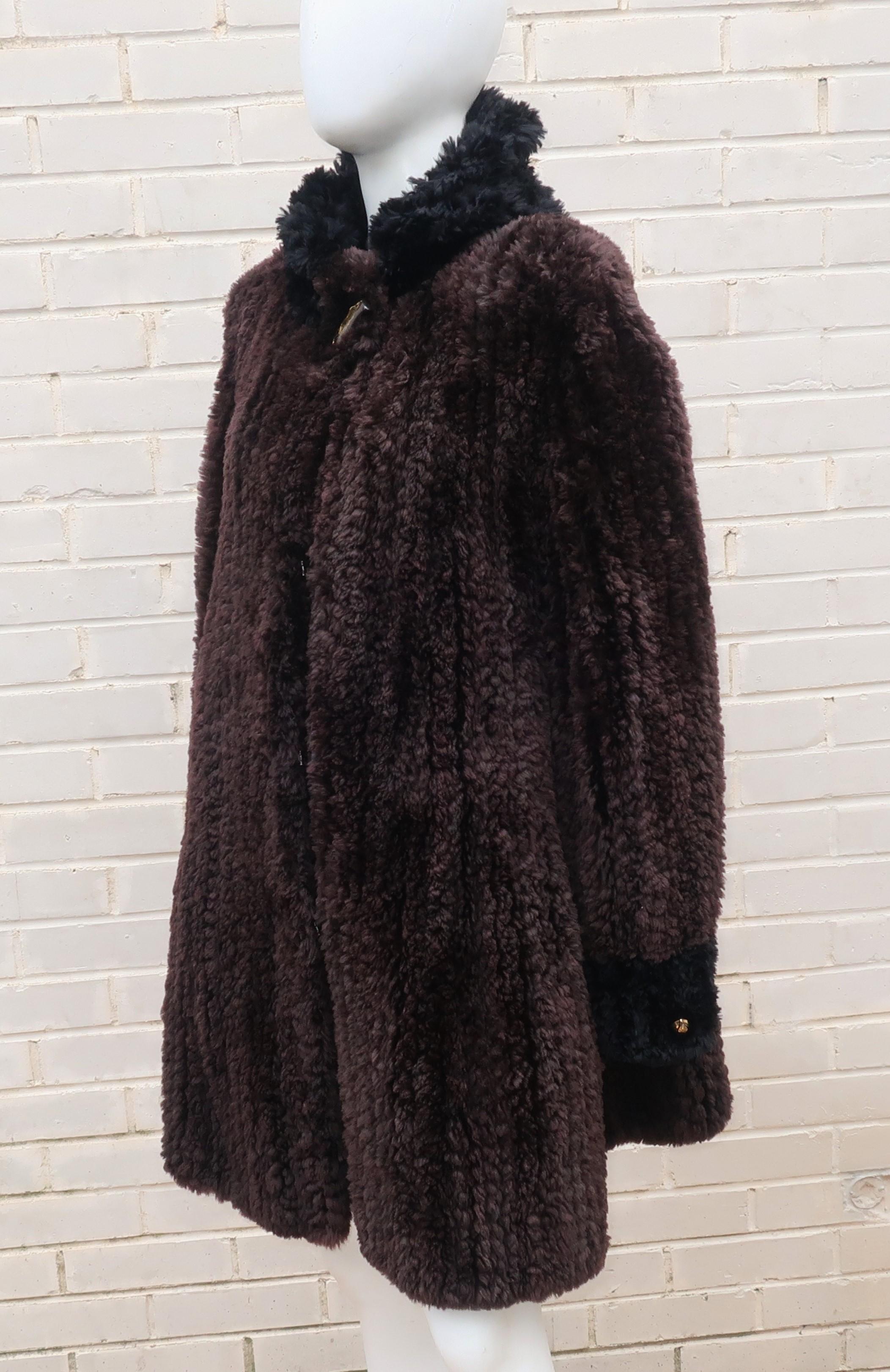 Women's Paula Lishman Beaver Fur Knit Hooded Coat