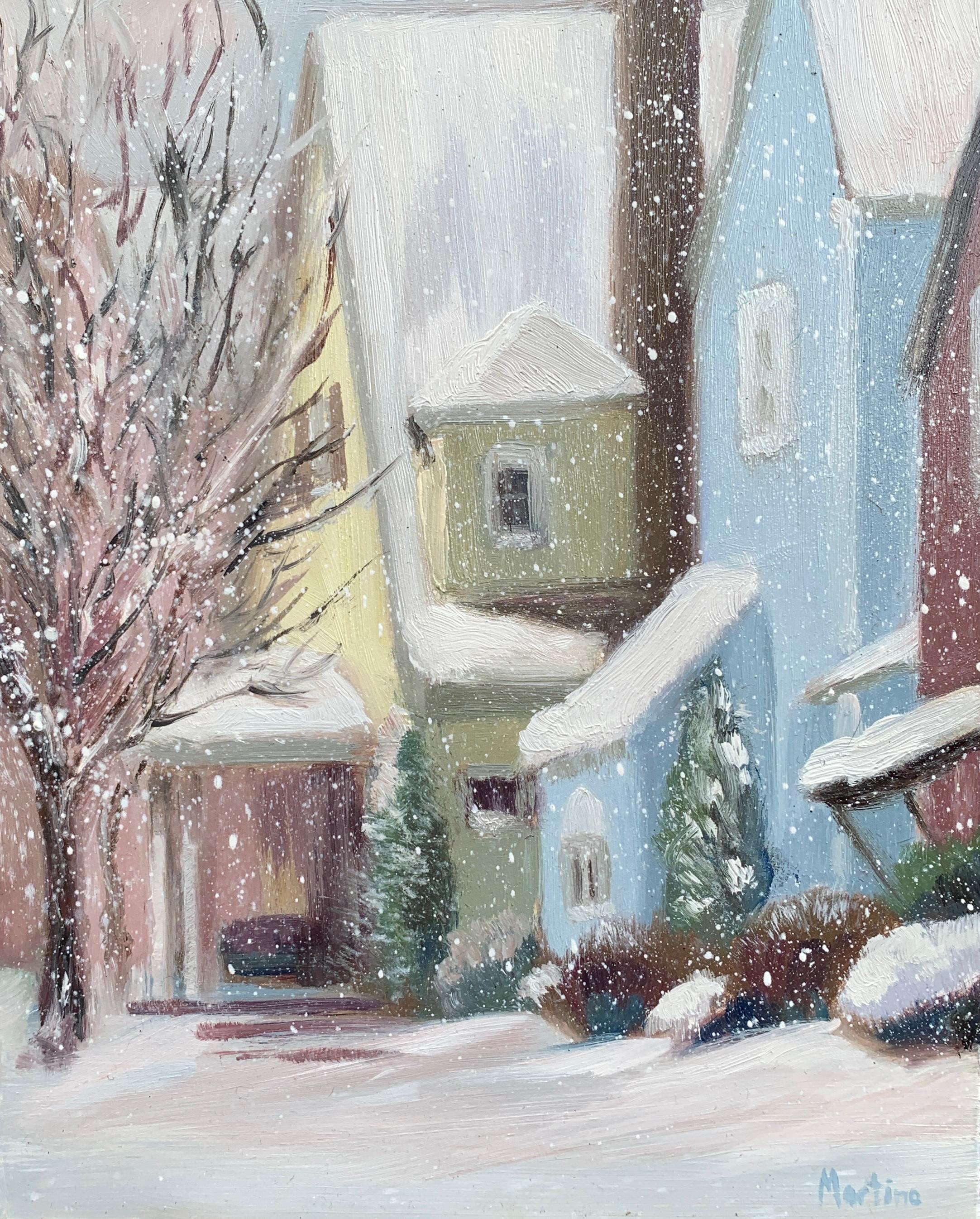 Soft Snow, Oil Painting - Art by Paula Martino
