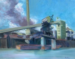 The Empty Barge, Oil Painting