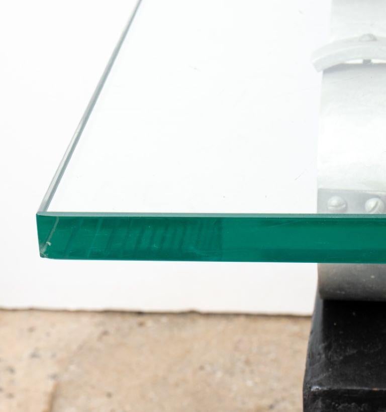Paula Meizner „24 in a Square“ Niedriger Tisch mit Glasplatte im Angebot 2