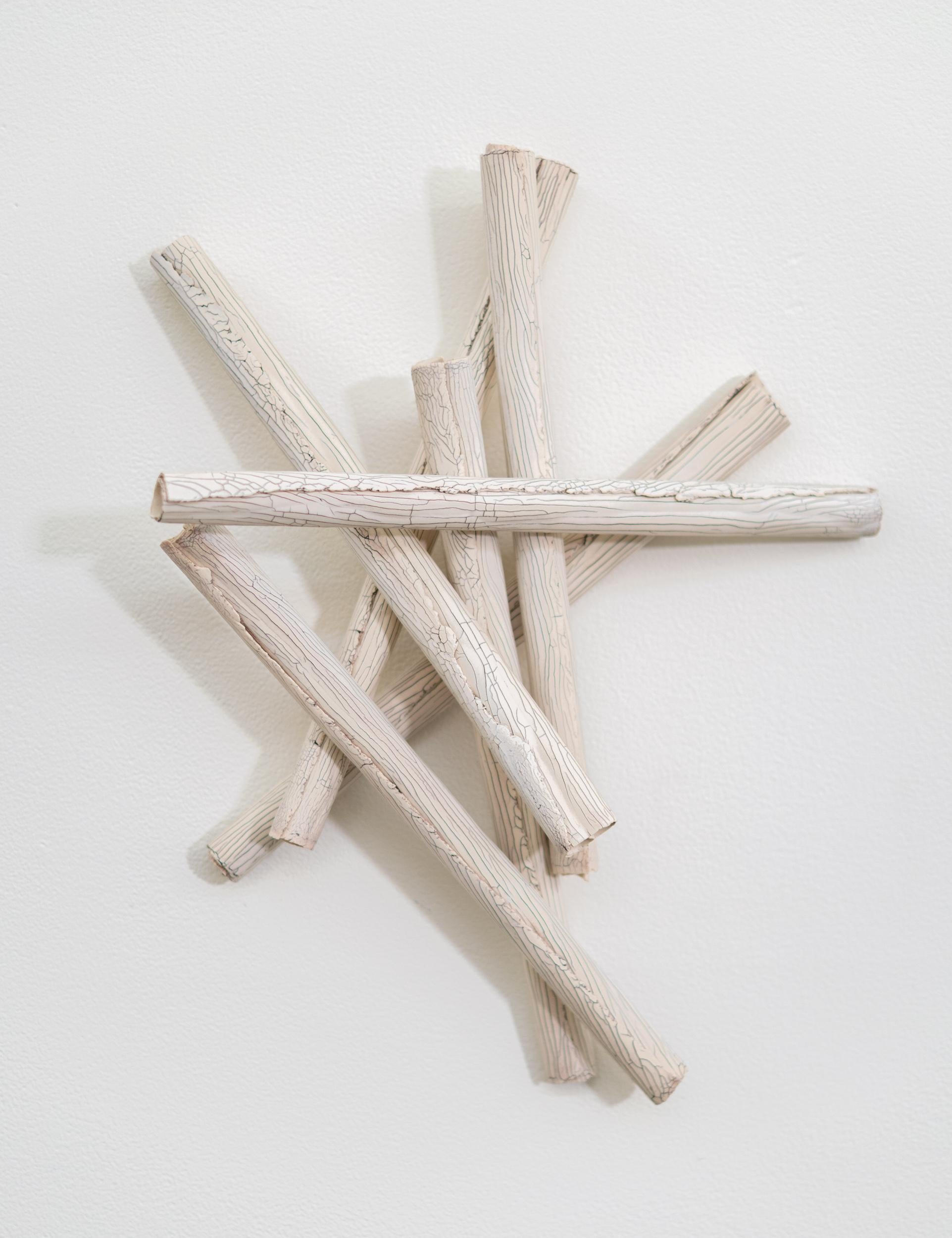 Amass X - contemporary, abstract, porcelain, wall sculpture