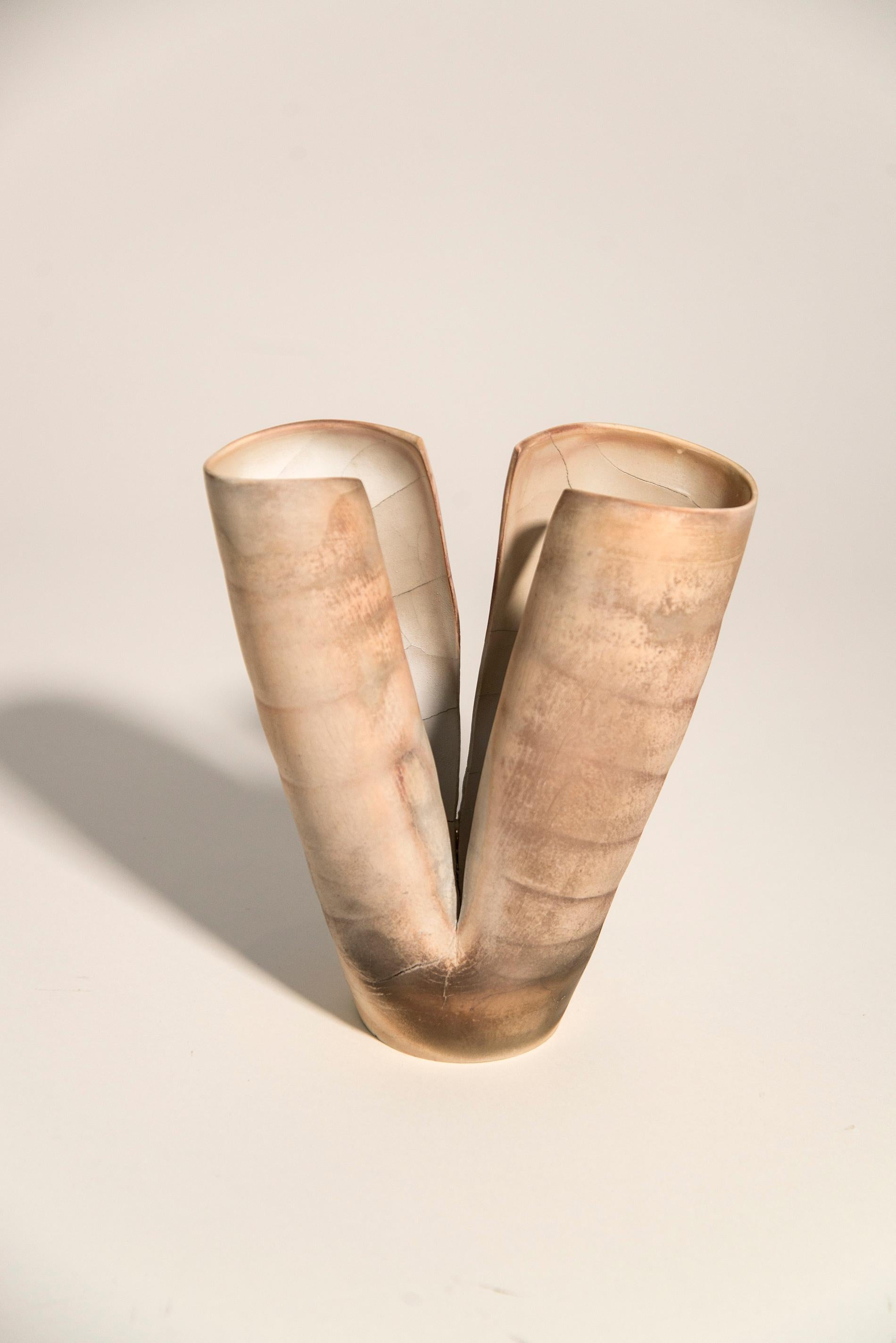 Joined at the Hip - intricate, nature-inspired, hand-shaped porcelain sculpture