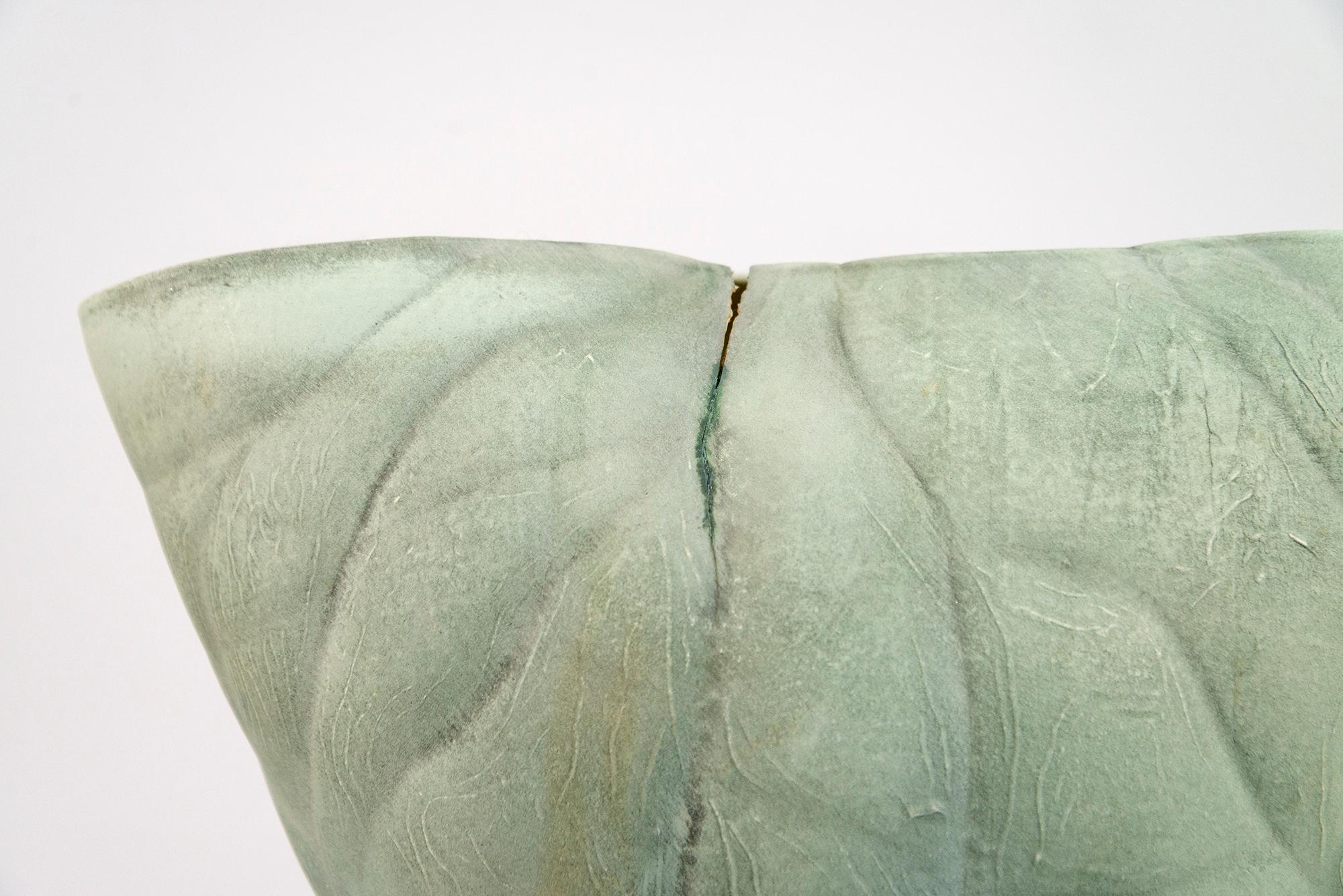 Musgo - verde, decorativo, contemporáneo, abstracto, porcelana, escultura en venta 8