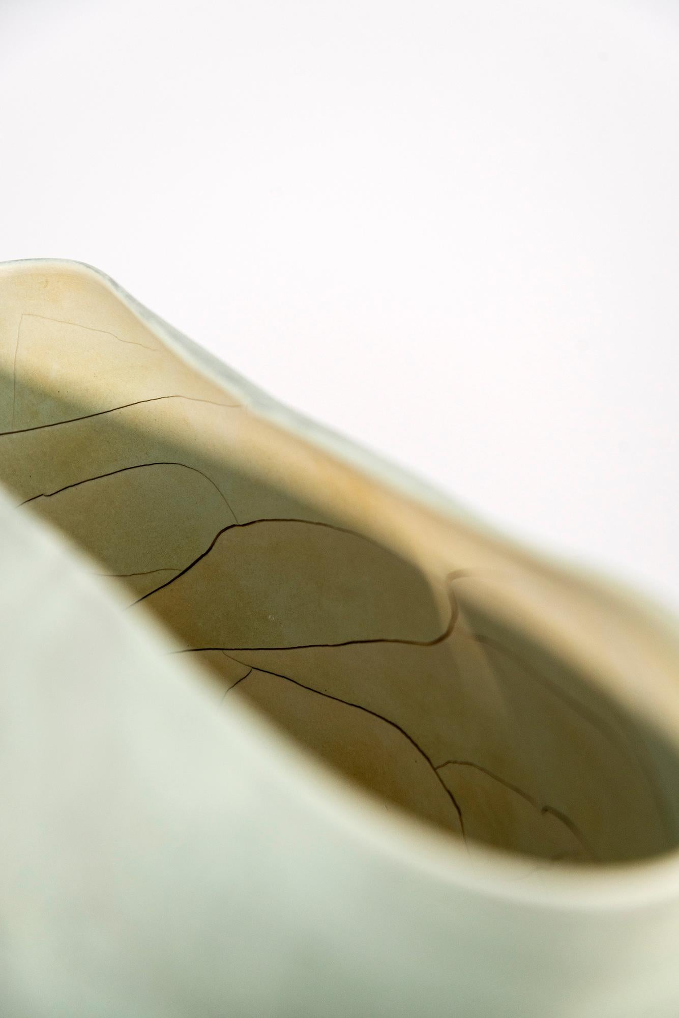 Musgo - verde, decorativo, contemporáneo, abstracto, porcelana, escultura en venta 2
