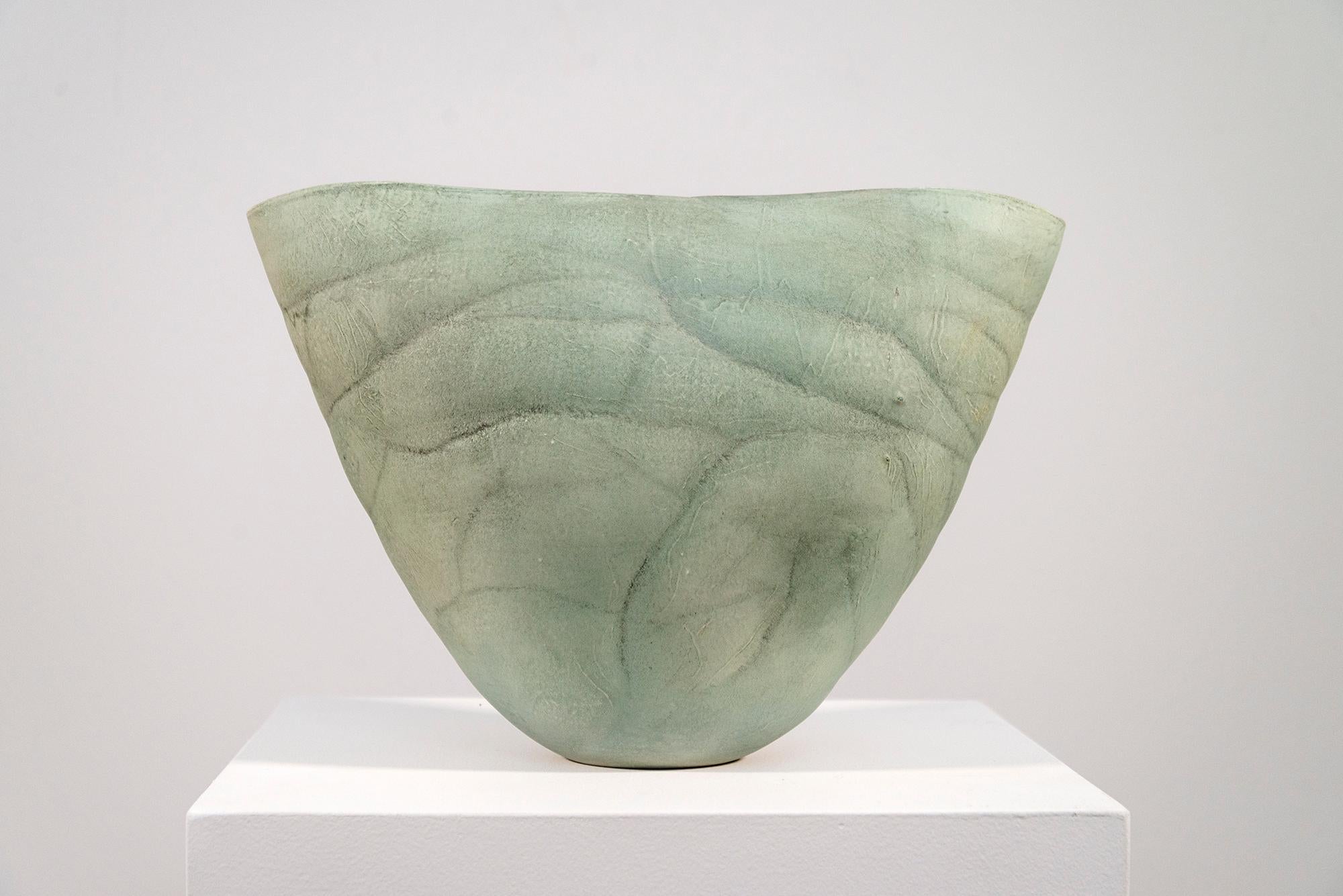 Musgo - verde, decorativo, contemporáneo, abstracto, porcelana, escultura en venta 6