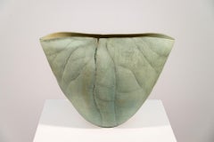 Moss - green, decorative, contemporary, abstract, porcelain, sculpture