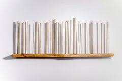 Sanctuary - intricate, nature-inspired, wood and porcelain, wall sculpture