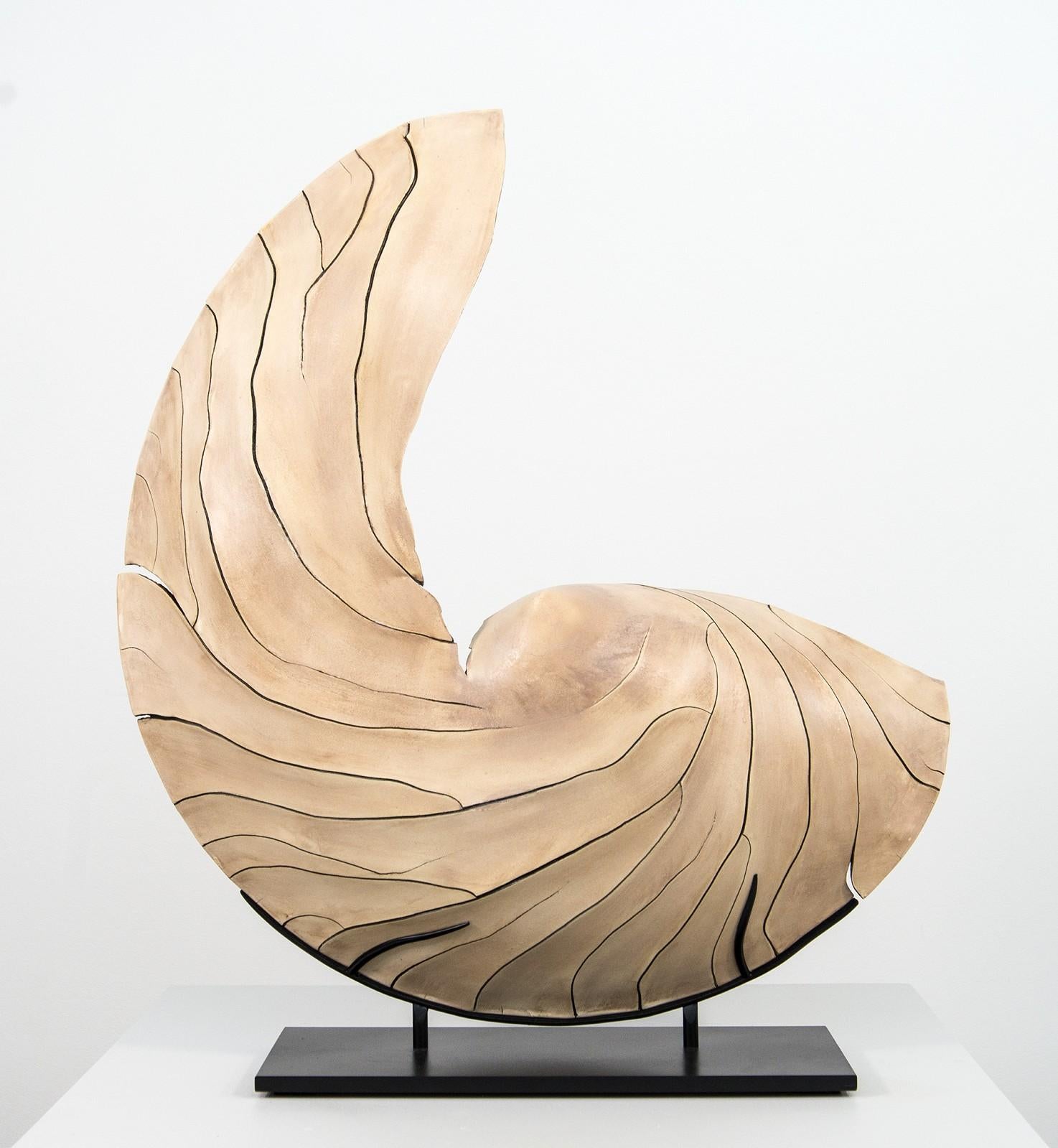 Paula Murray Abstract Sculpture - Taking Flight - intricate, nature-inspired, hand-shaped porcelain clay sculpture