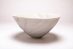 Undercurrents - blanco, contemporáneo, abstracto, porcelana, escultura