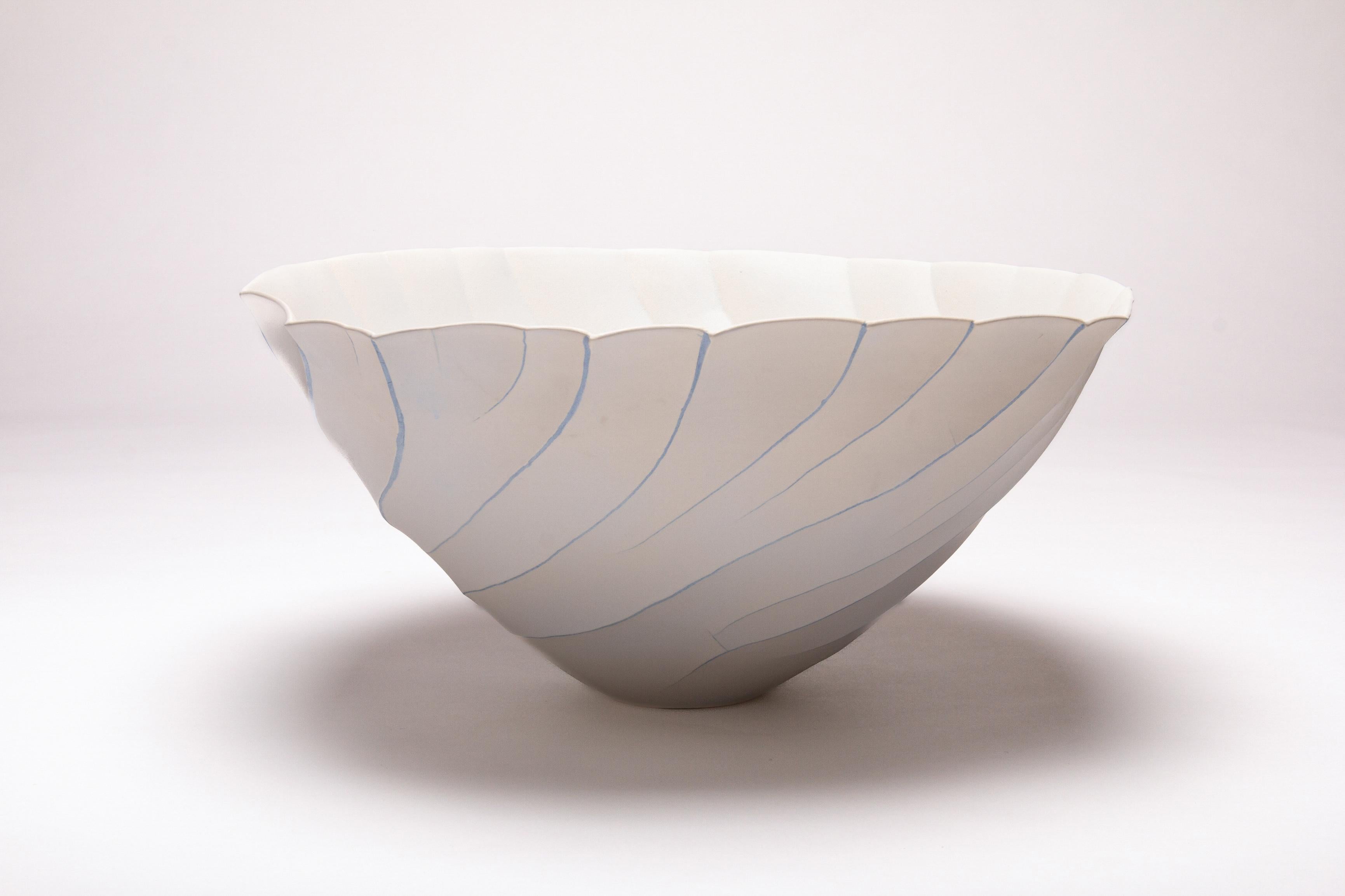 Undercurrents - white, contemporary, abstract, porcelain, sculpture