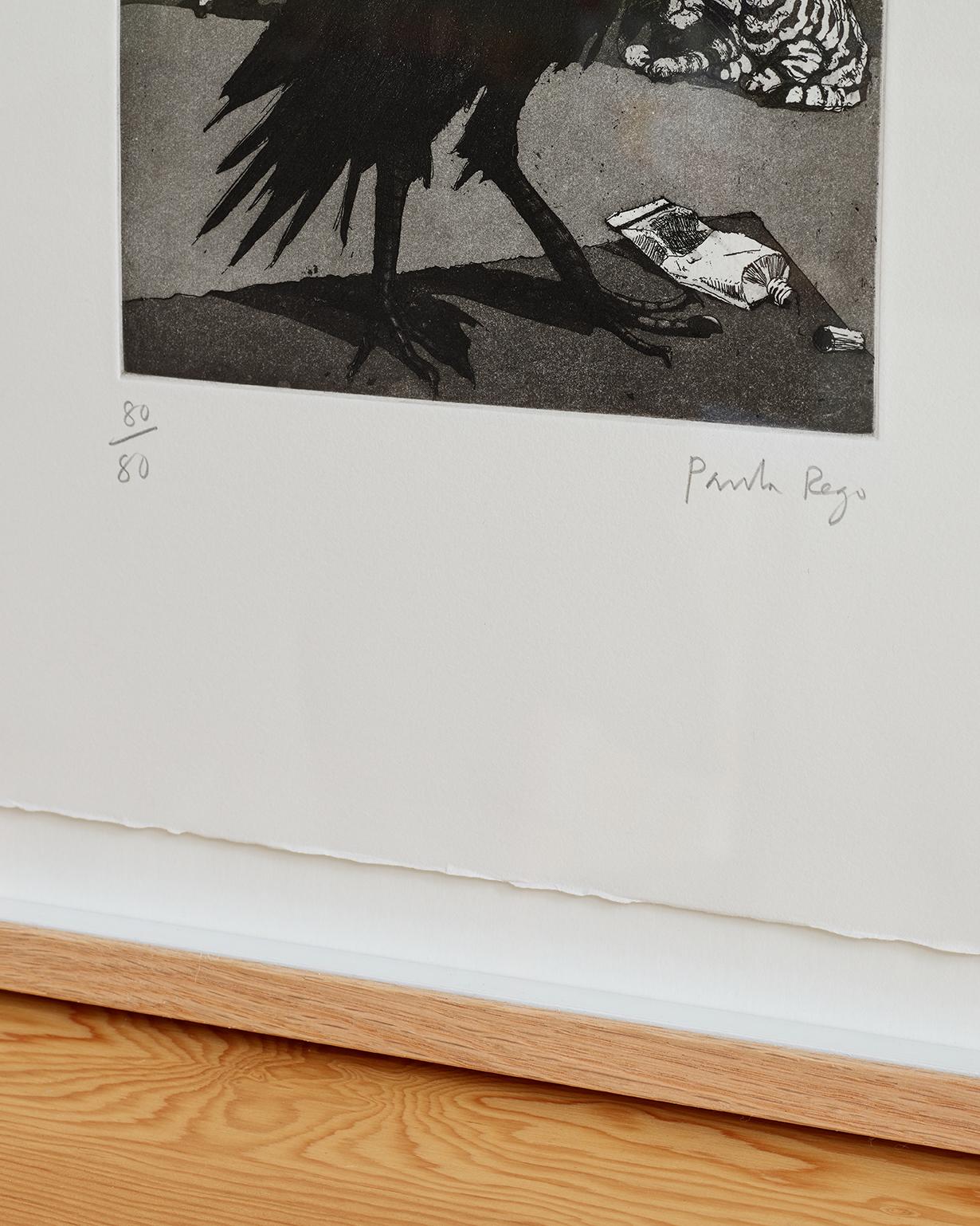 Crow, 1994
Paula Rego

Etching with aquatint, on Somerset wove
Signed and numbered from the edition of 80
From the Nine London Birds
Printed by Caulford Press, London
Published by the Byam Shaw School of Art, London
Plate: 22.4 x 18.7 cm (8.8 × 7.4