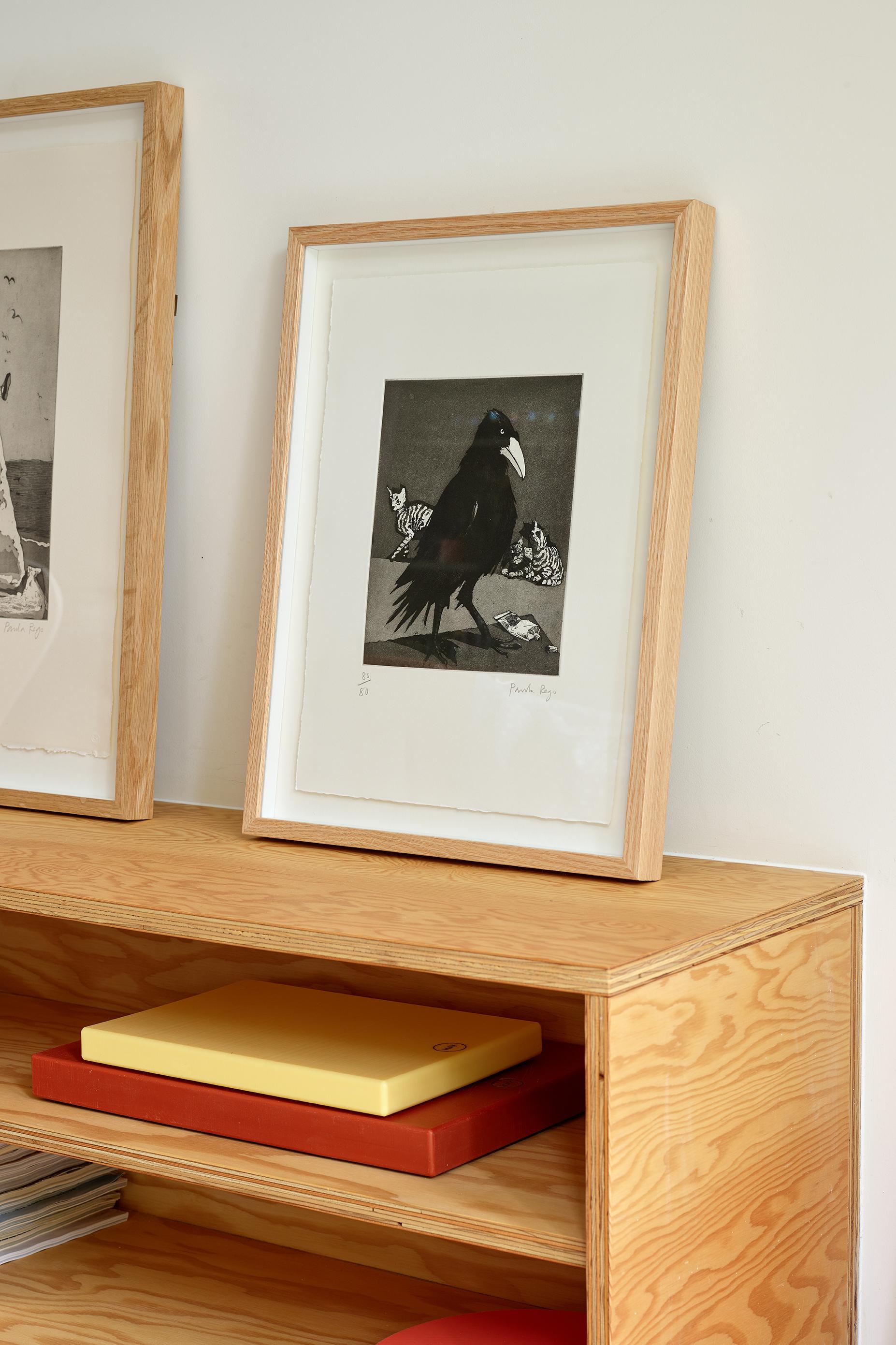 Crow -- Print, Etching, Aquatint, Nine London Birds by Paula Rego 1