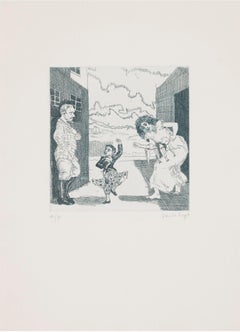 Dance to your Daddy -- Etching, Nursery Rhymes, Father's Day, by Paula Rego