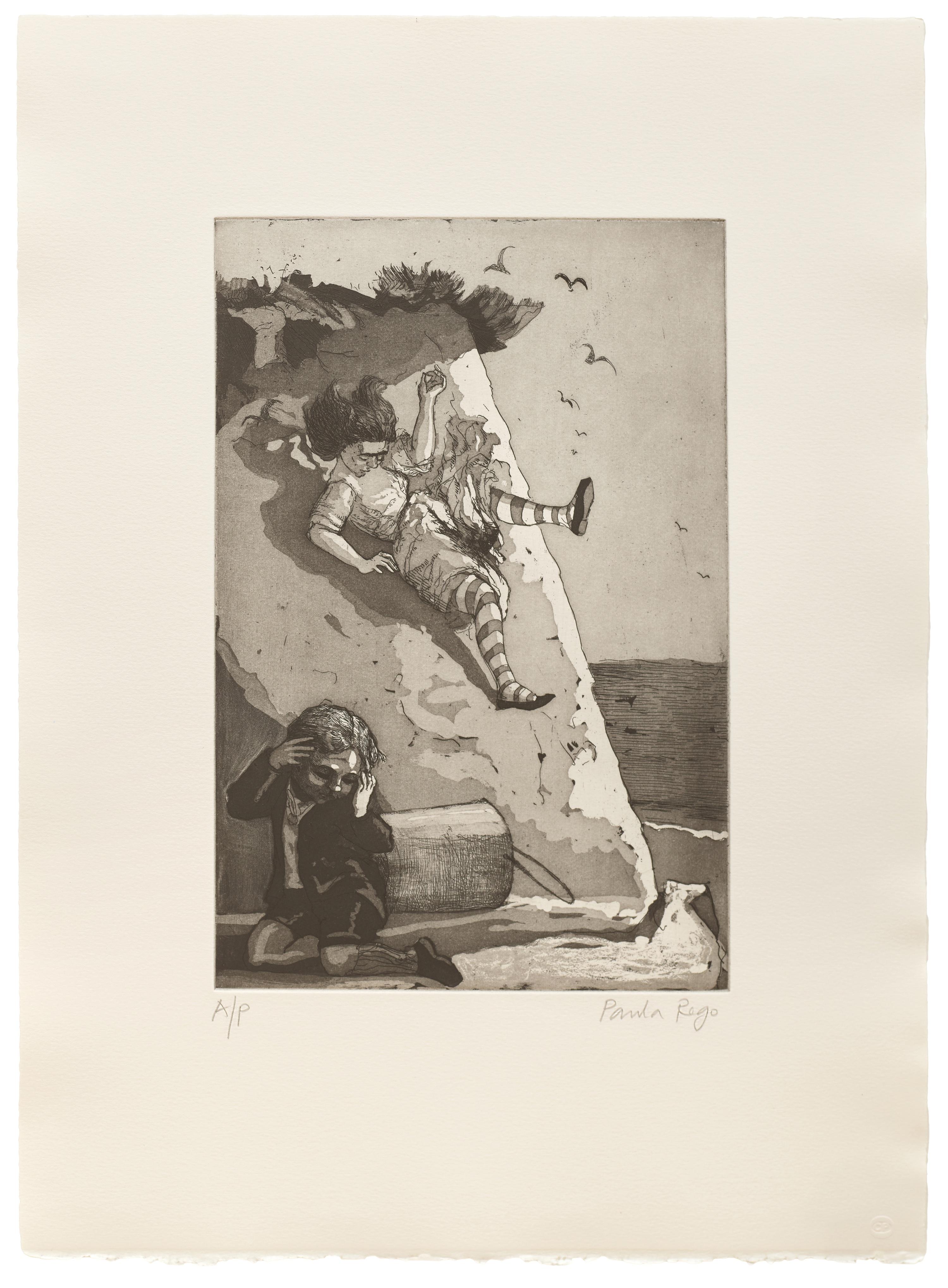 Jack y Jill -- Grabado, Rimas infantiles, Aguafuerte, Aguatinta de Paula Rego en venta 1