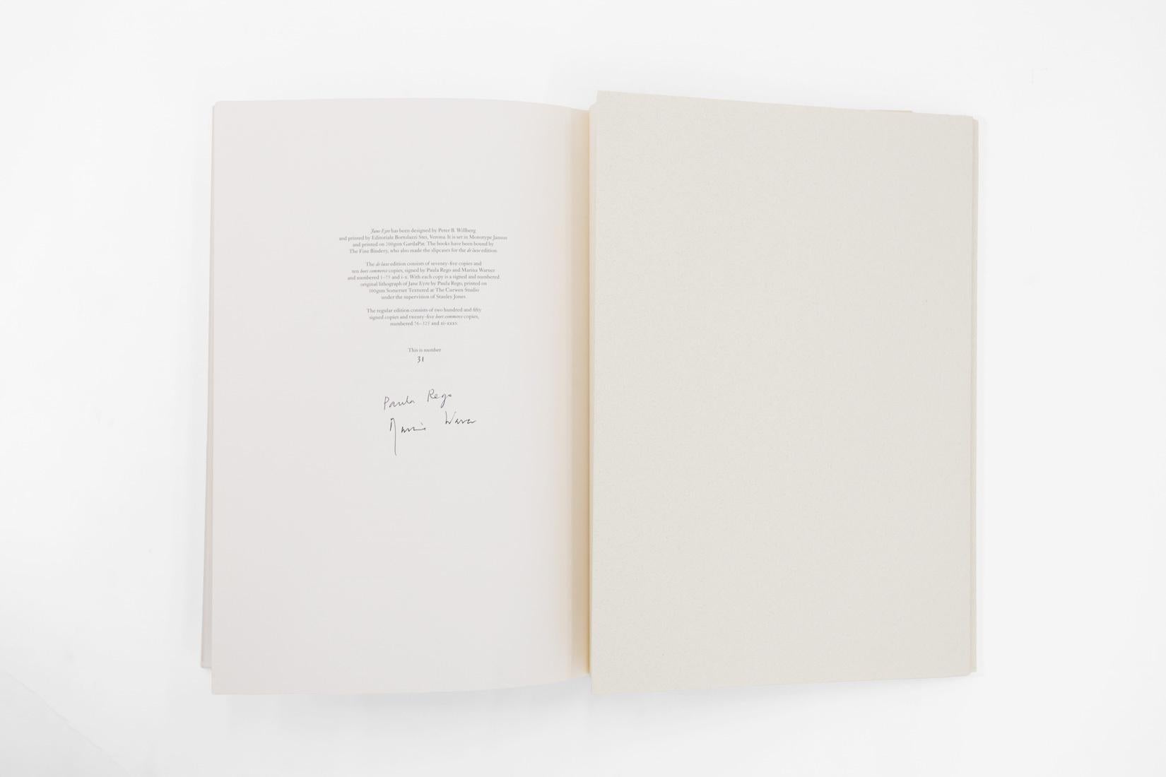 Signed hardcover book in cloth-backed pictorial boards
Accompanied by an original lithograph signed by Paula Rego
Housed in bespoke cloth-covered slipcase
From the deluxe edition, numbered 31 of 75
Book size: 10 1/2 x 15 inches
Print size: 10 1/4 x