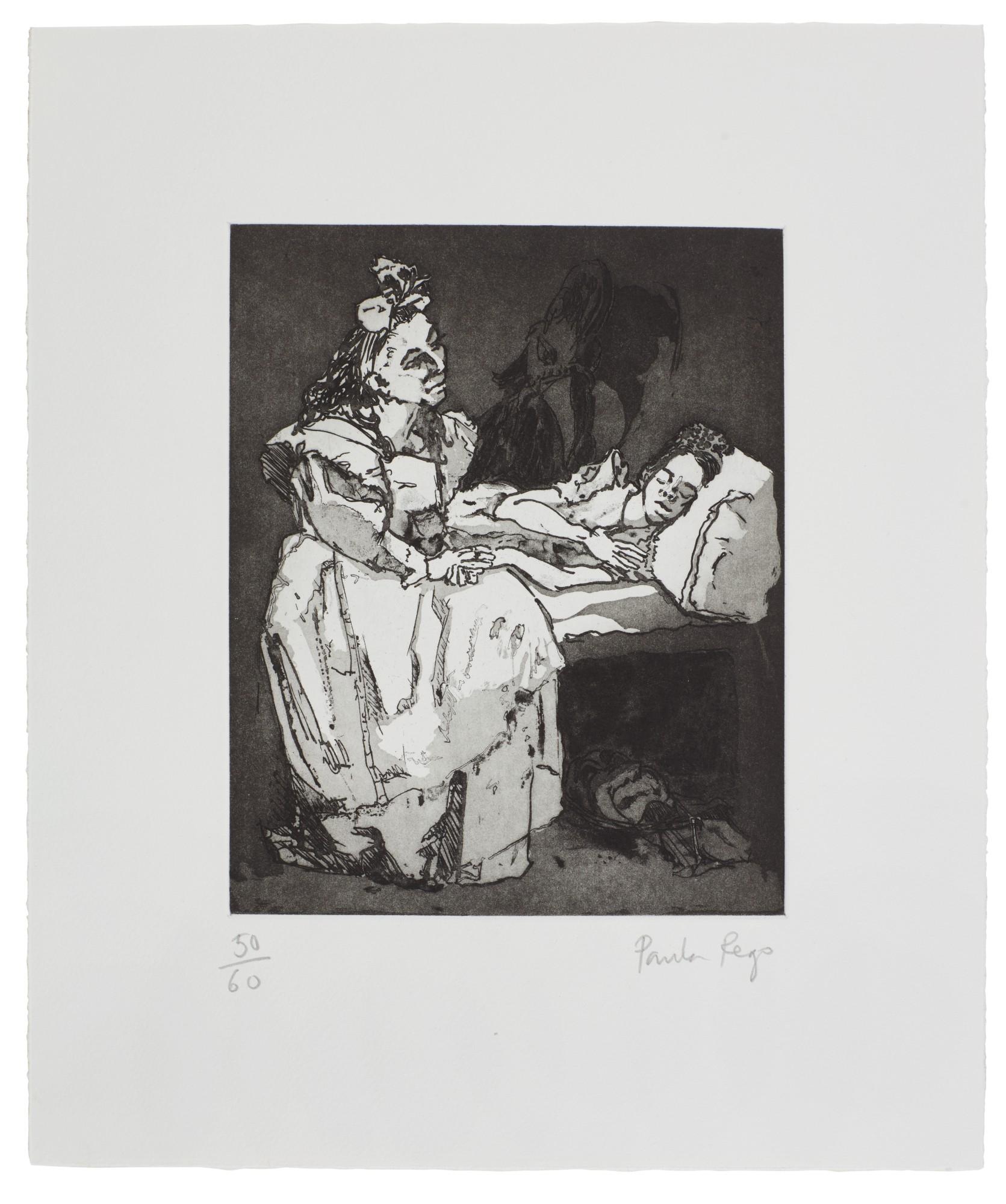 Lullaby (the House of Fairy Tales portfolio) -- Print, Etching by Paula Rego