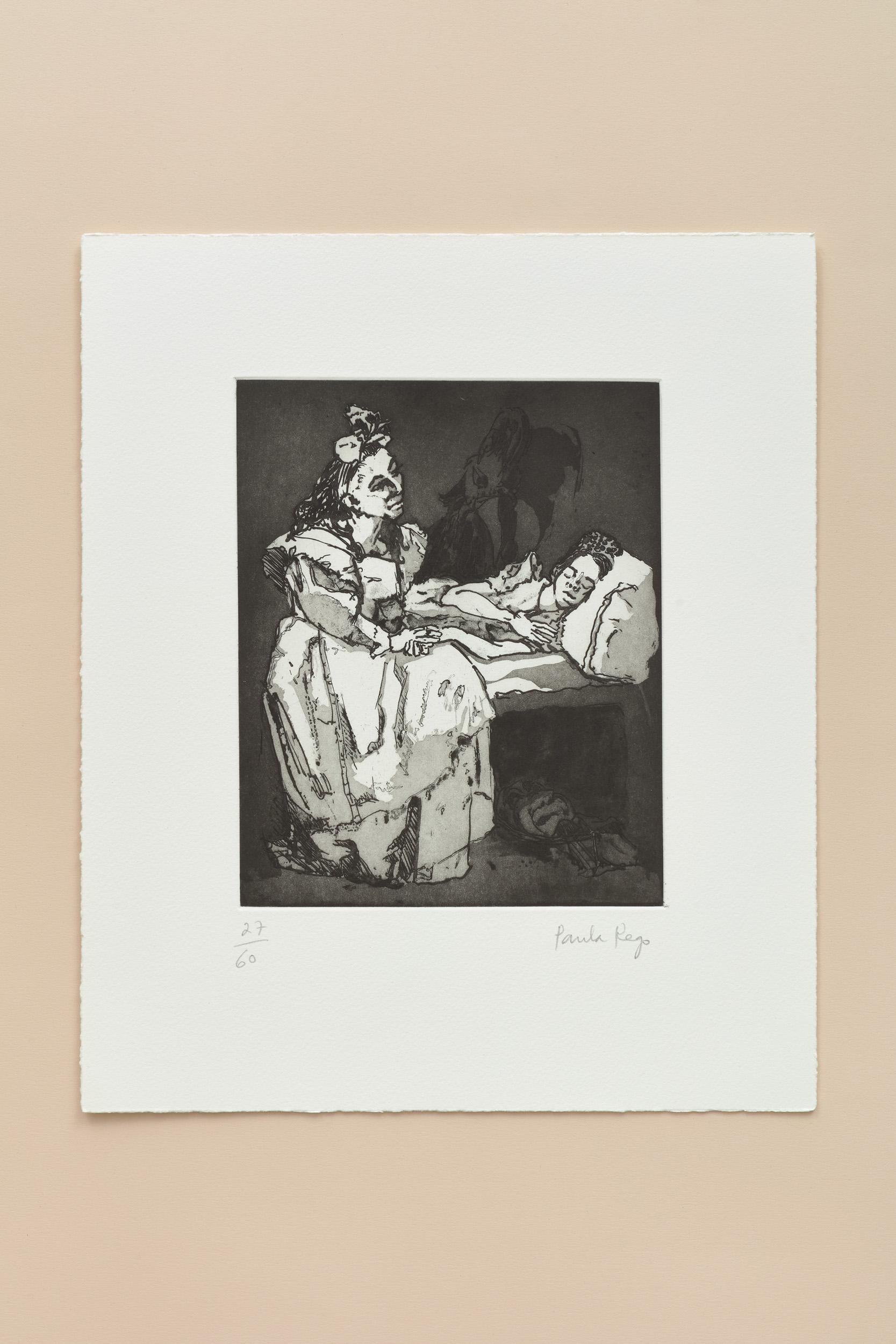 Lullaby (the House of Fairy Tales portfolio) -- Print, Etching by Paula Rego