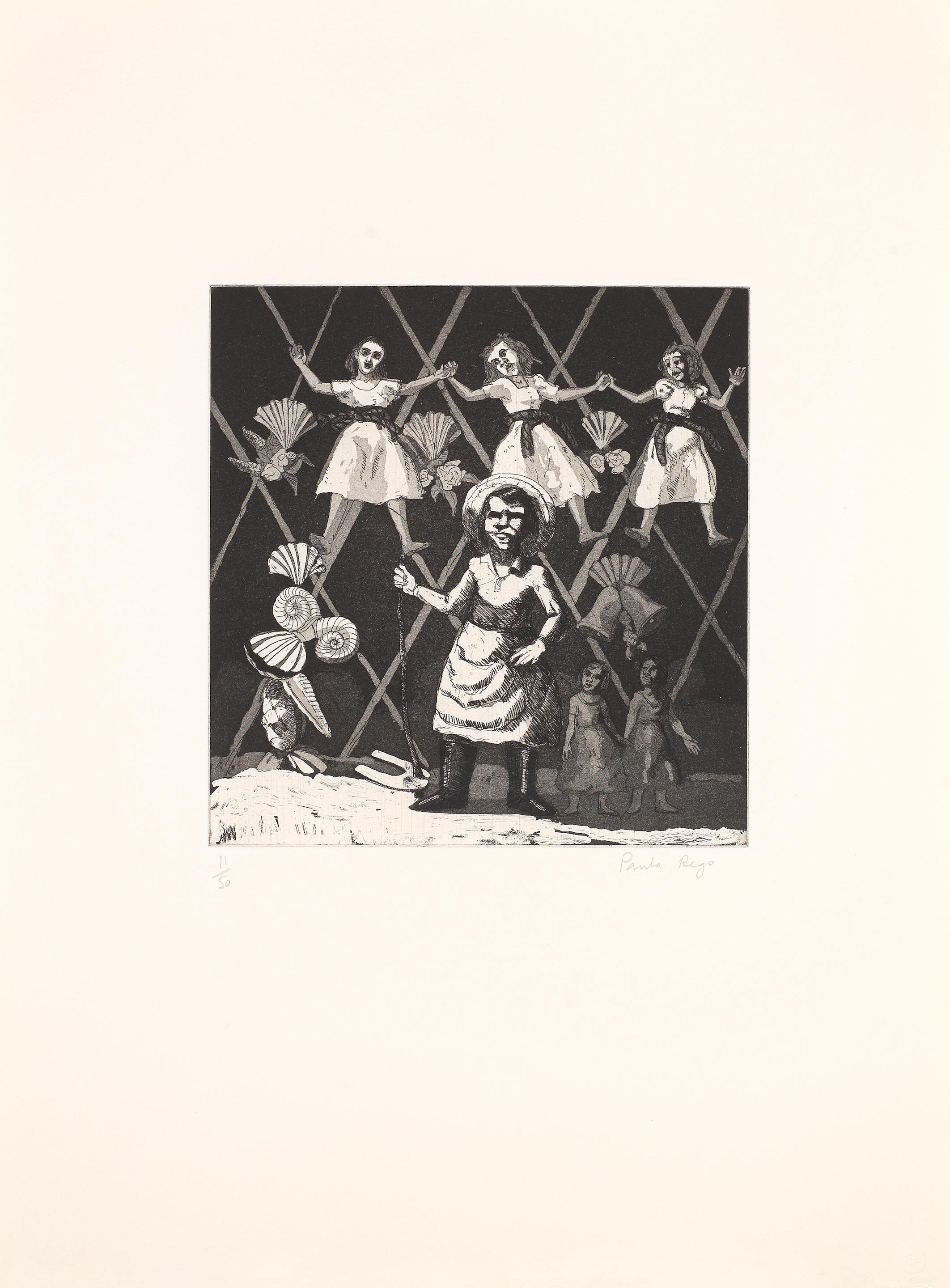 Mary, Mary Quite Contrary I -- Print, Nursery Rhymes, Etching by Paula Rego