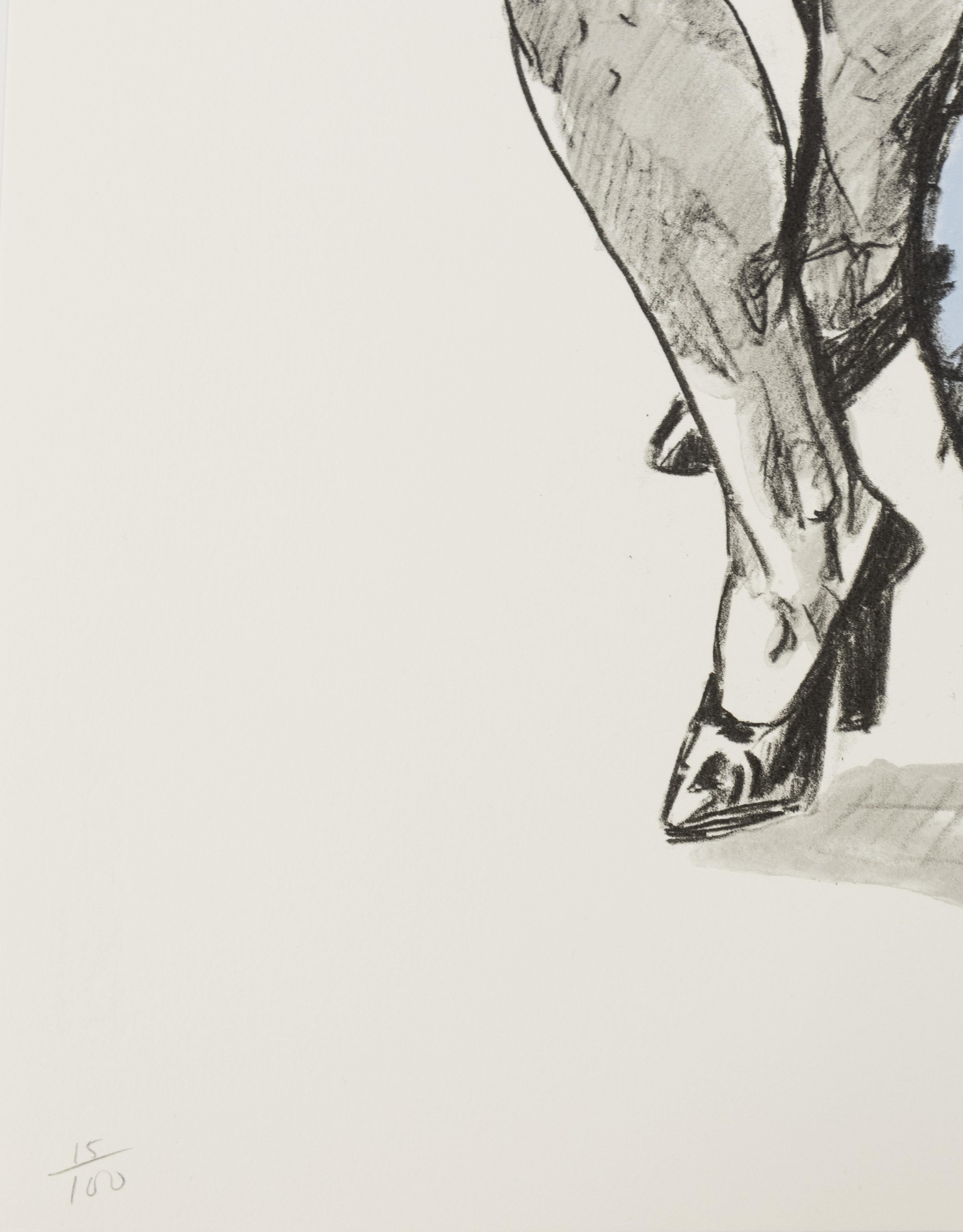 Mother and Daughter - Gray Figurative Print by Paula Rego