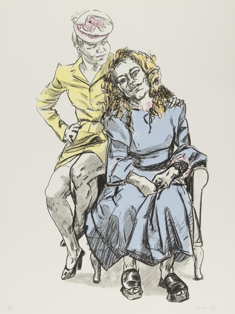 Paula Rego Figurative Print - Mother and Daughter