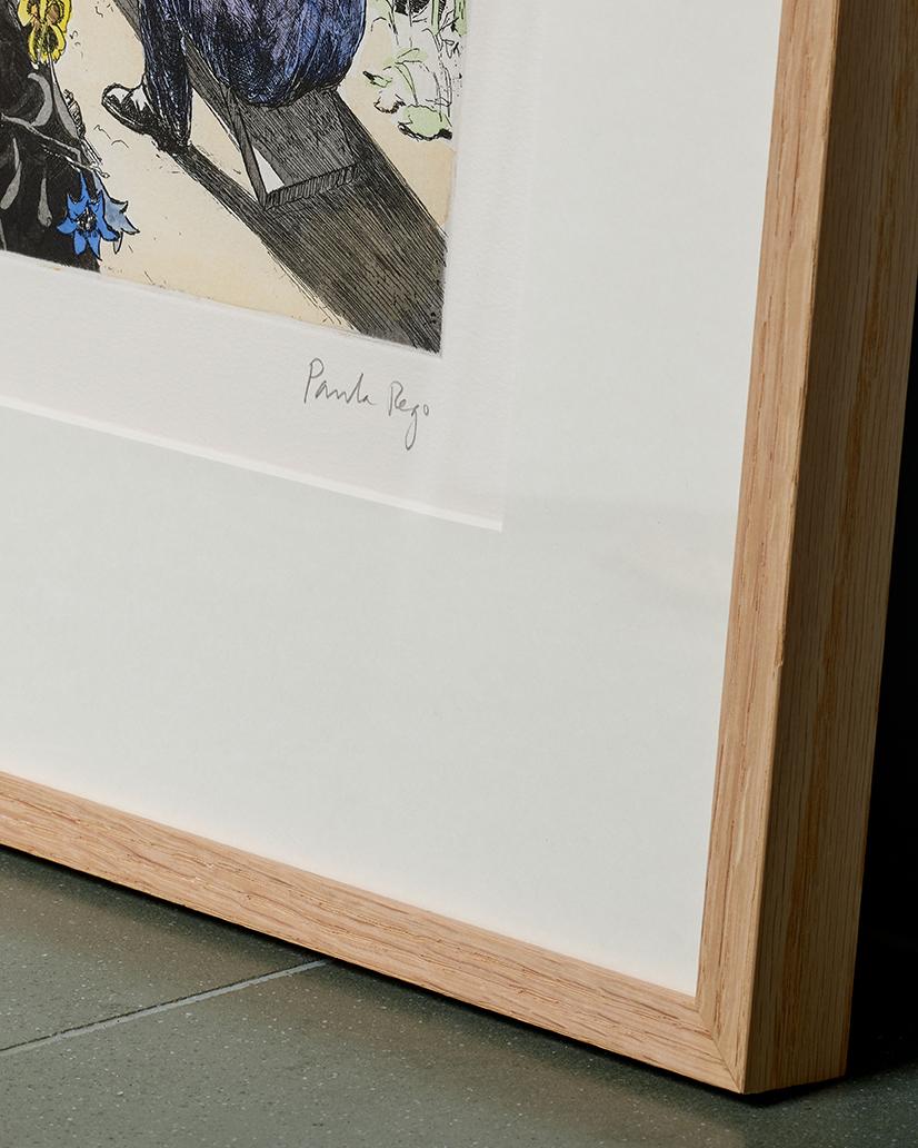 See-saw, Margery Daw, 1994 
Paula Rego

Etching with aquatint and hand-colouring, on velin Arches
Signed and numbered from the edition of 50
From Nursery Rhymes 
Printed by Culford Press, London
Co-published by the artist and Marlborough Graphics,