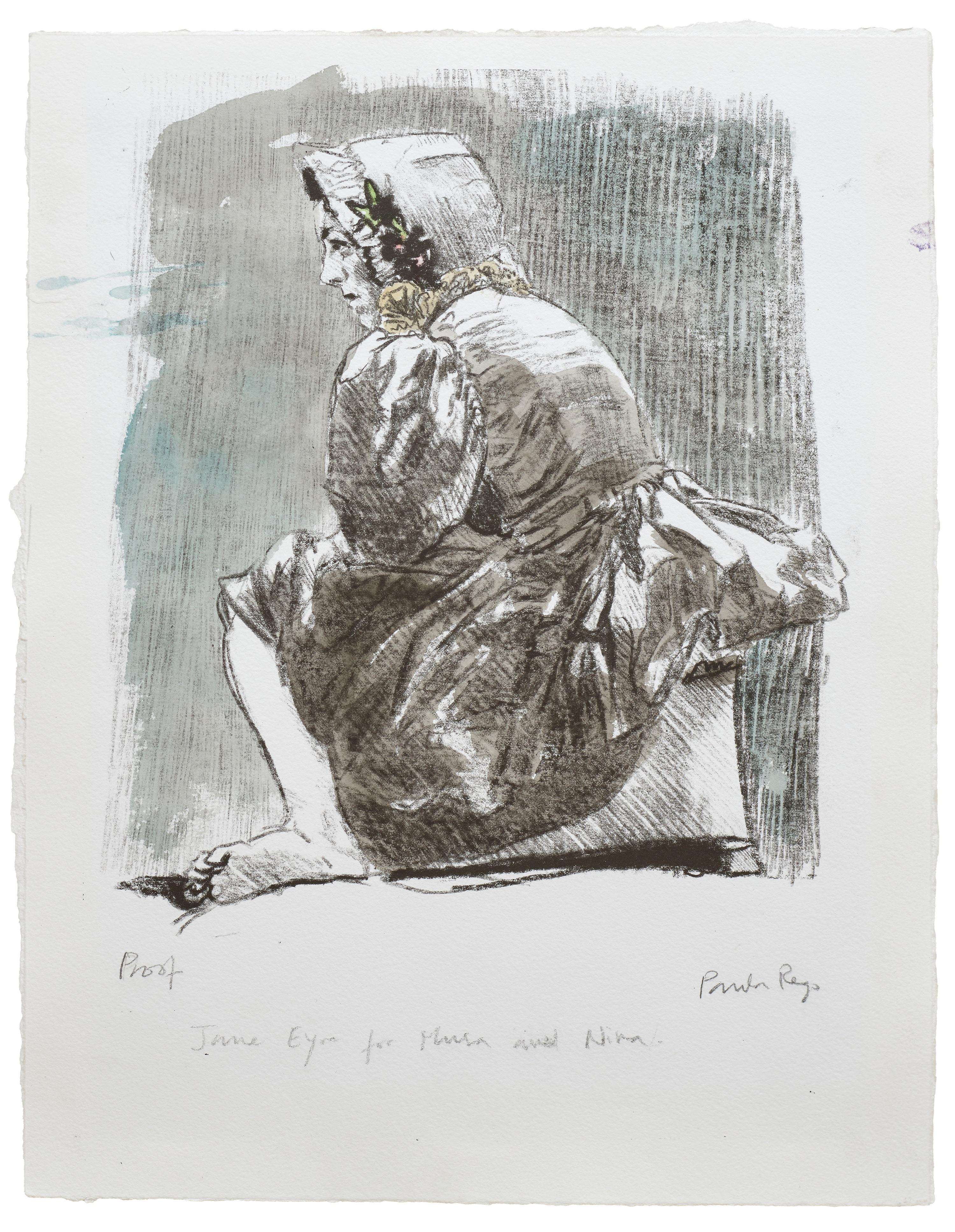 Ohne Titel [Jane Eyre] -- Druck, Lithographie, handkoloriert, Kunst von Paula Rego im Angebot 1