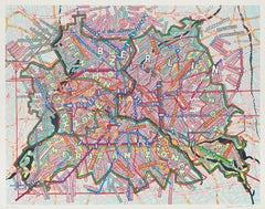Berlin - Paula Scher, Maps, Screenprint, Contemporary Art