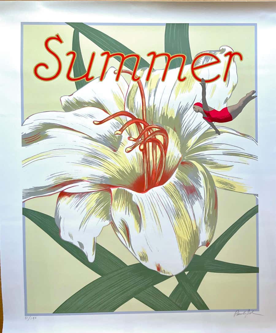 Summer, Color silkscreen on Rives BFK paper Signed/N by famed artist Paula Scher