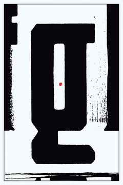 La lettre G au design graphique original d'une affiche vintage par Paula Scher