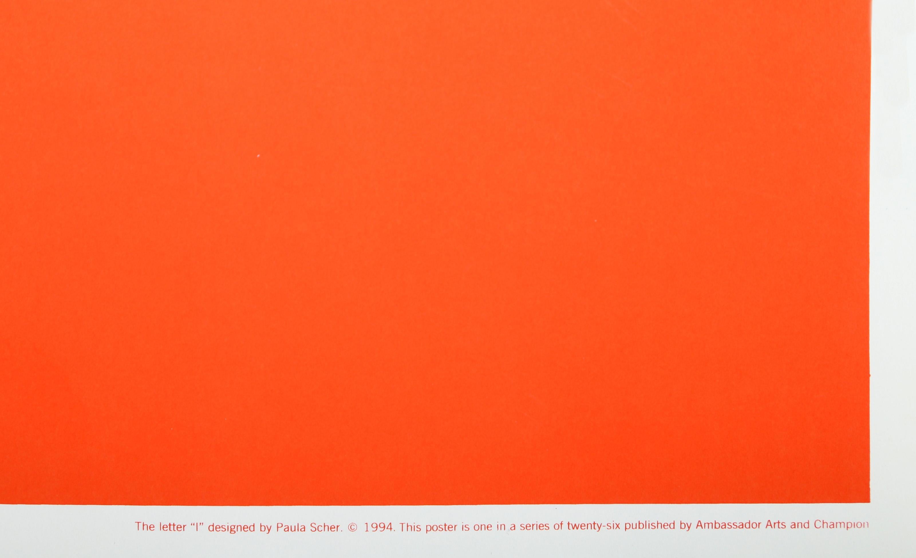 The Letter I, Pop Art Screenprint by Paula Scher For Sale 2