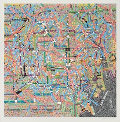 Tokyo - Paula Scher, Maps, Screenprint, Contemporary Art