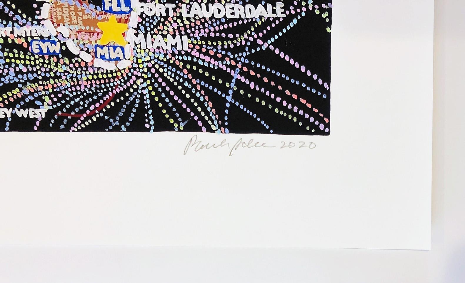 U.S.A. Airline Routes - Print by Paula Scher